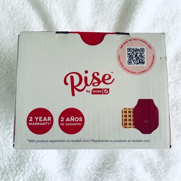 Rise By Dash Mini Waffle Maker – Red - Picture 6 of 7